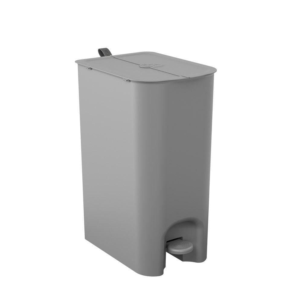 Lixeira Com Pedal Borboleta 20l Cinza Com Alça Chumbo Coza
