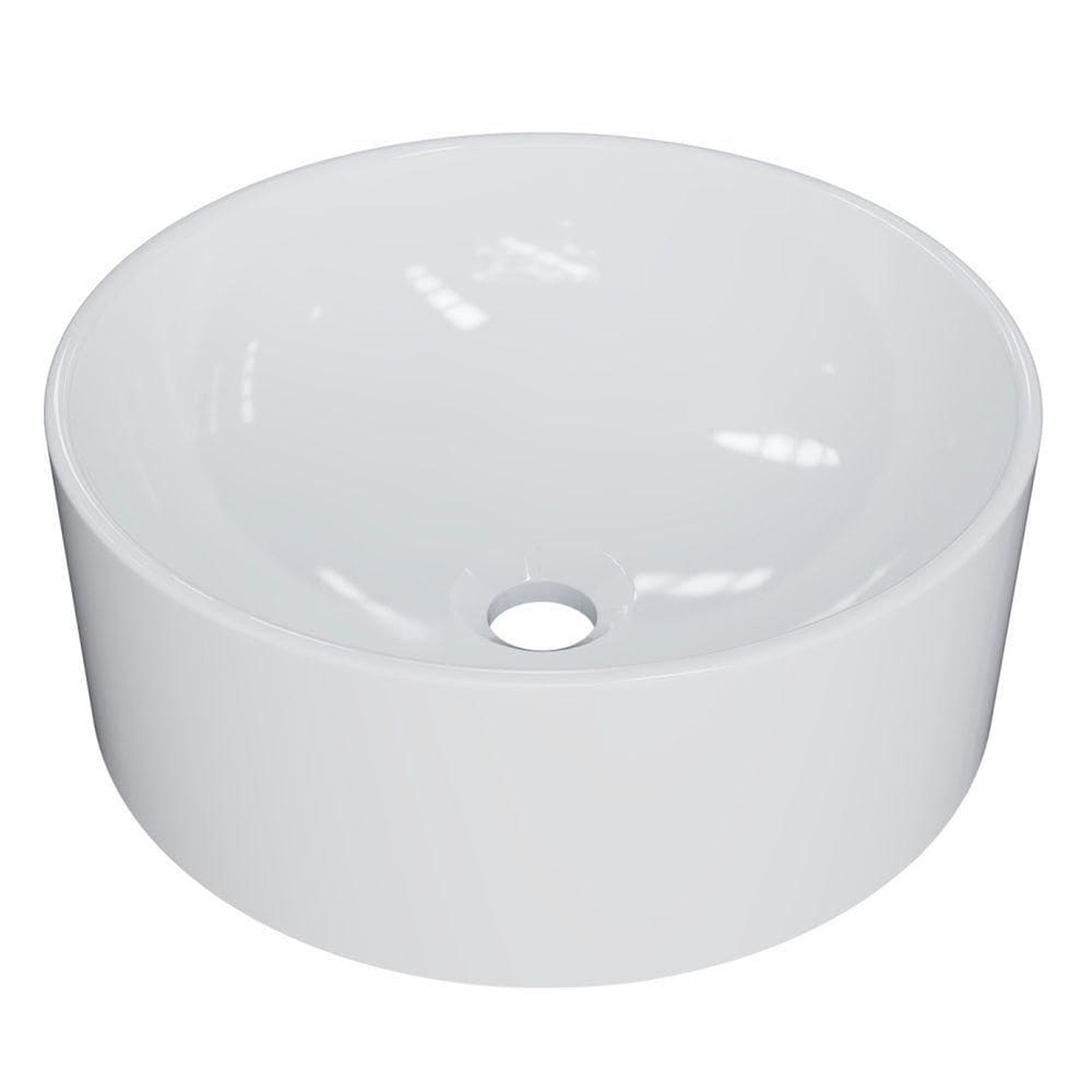 Cuba Pia Para Banheiro Redonda 34cm Sara C08 Branco Mpozenato