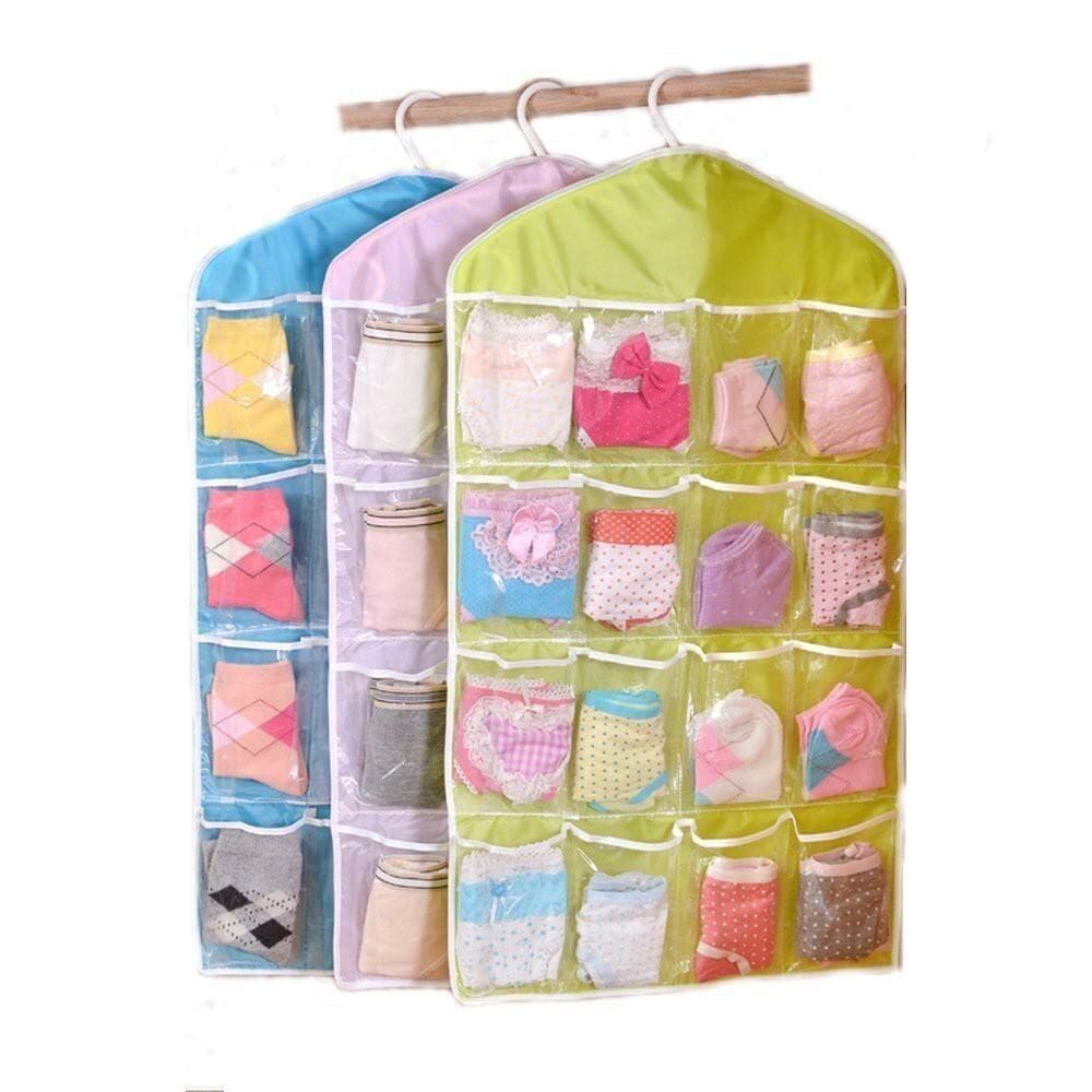 Cabideiro Organizador Multiuso Porta Roupas Intimas Meia Calcinha Cueca Bijuterias Cabide Para Guarda Roupa Closet