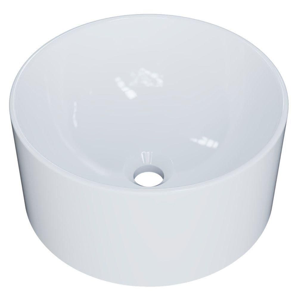 Cuba Pia Para Banheiro Redonda 26cm Celine C08 Branco Mpozenato