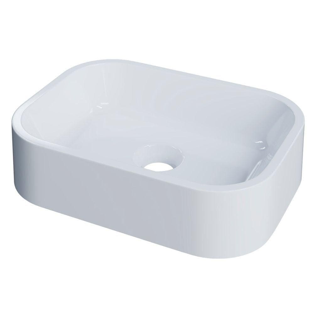Cuba Pia Para Banheiro Retangular 38cm Dalila C08 Branco Mpozenato