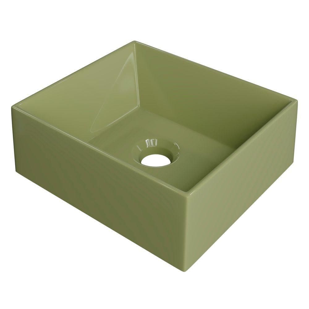 Cuba Pia De Apoio Para Banheiro Retangular 30cm Joy C08 Verde Mpozenato