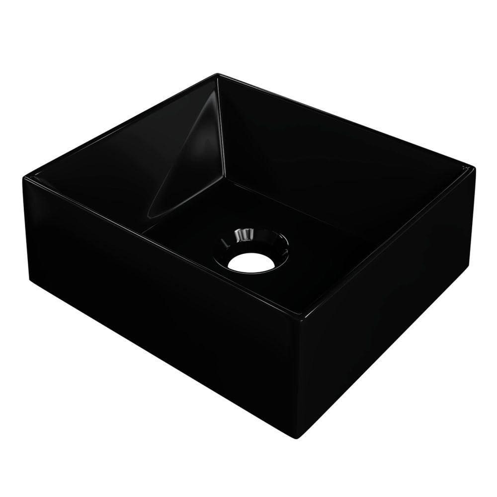 Cuba Pia De Apoio Para Banheiro Retangular 30cm Joy C08 Preto Mpozenato