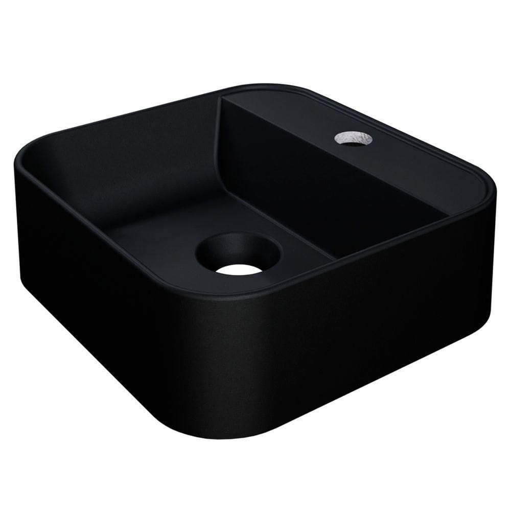 Cuba Pia Para Banheiro Quadrada 32cm ágata C08 Preto Mpozenato