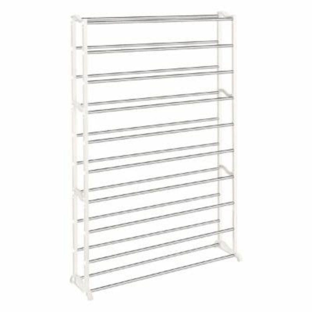 Sapateira Gigante 10 Prateleiras – Para 50 Pares, Estante Em Metal P/ Até 100 Calçados E Tênis!
