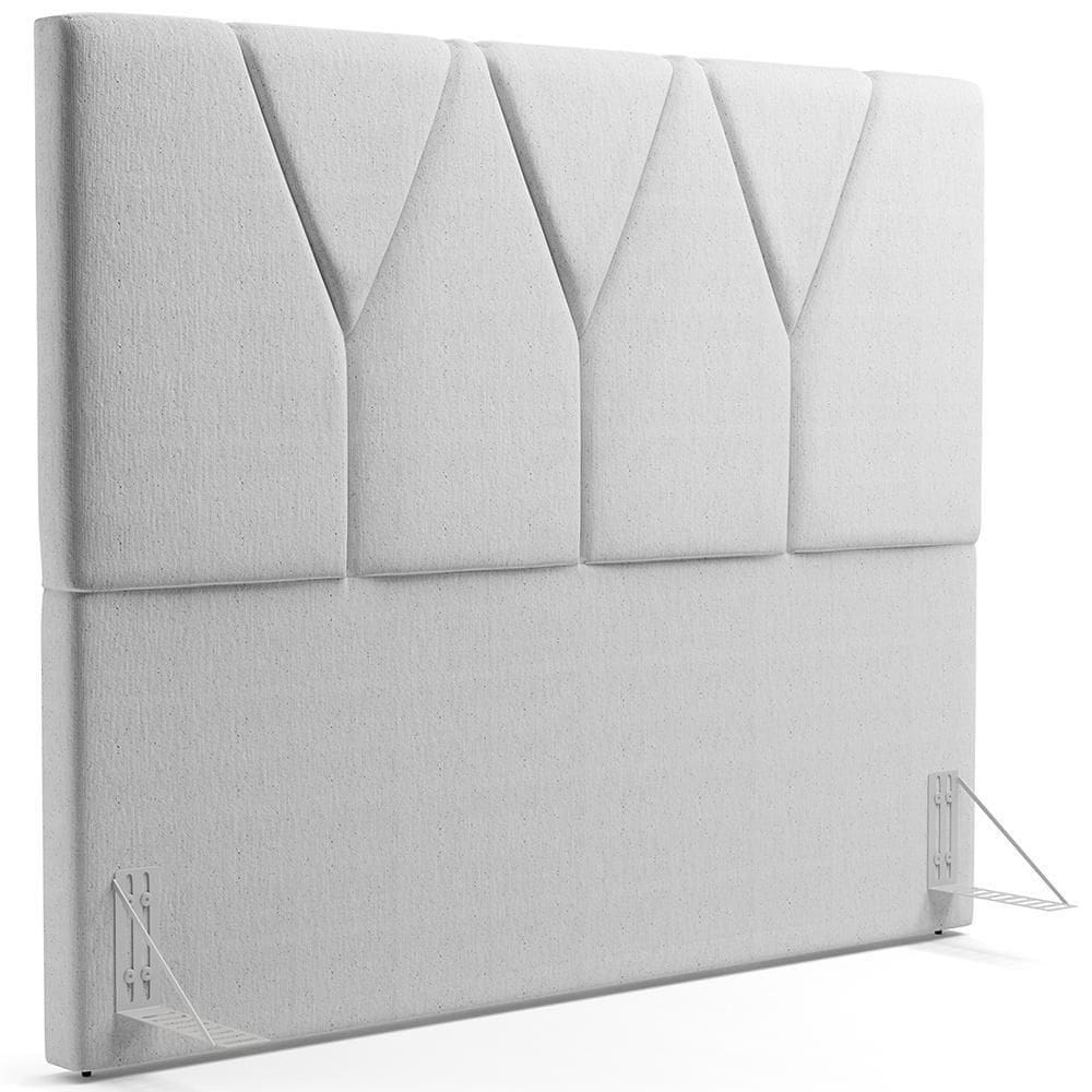 Cabeceira Cama Solteiro 100cm Aura Linho W01 Cinza - Mpozenato