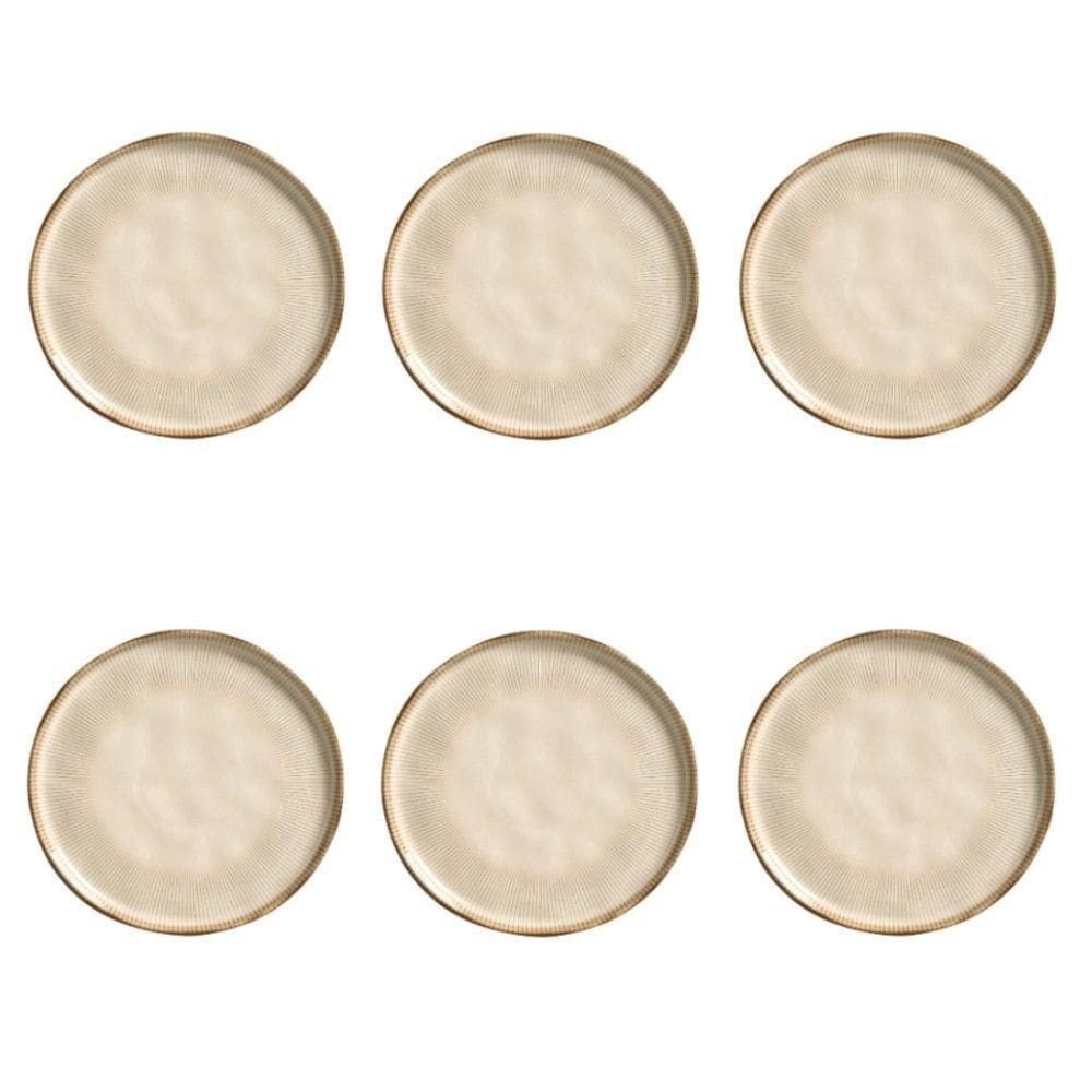 Conjunto De Pratos De Sobremesa 06 Peças Bio Raio Porto