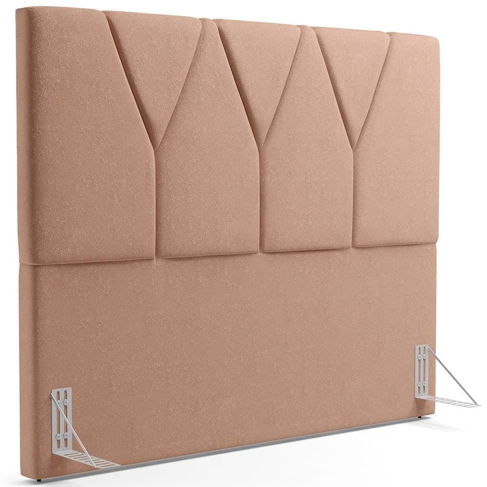 Cabeceira Cama Solteiro 100cm Aura Linho W01 Rosê - Mpozenato