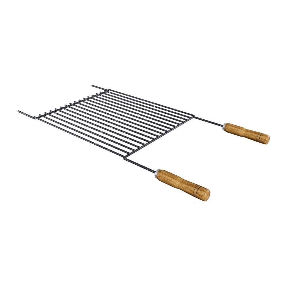 Grelha Para Churrasco Esmaltada Barra Redonda 80x40 Cm