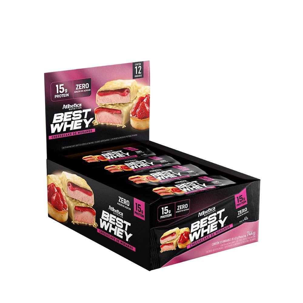Best Whey Bar Zero Display Atlhetica Nutrition Morango