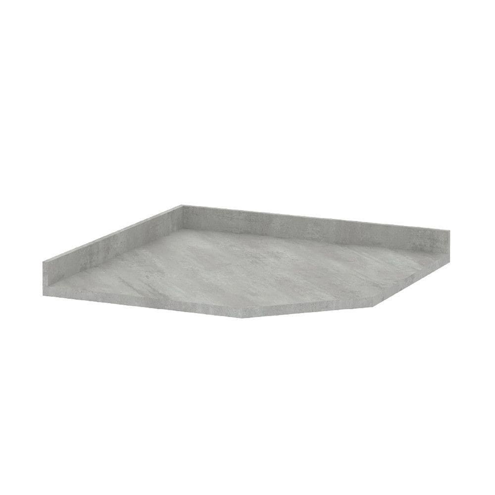 Tampo Para Balcão Canto Diagonal 74cm Premium Luciane Móveis Concreto