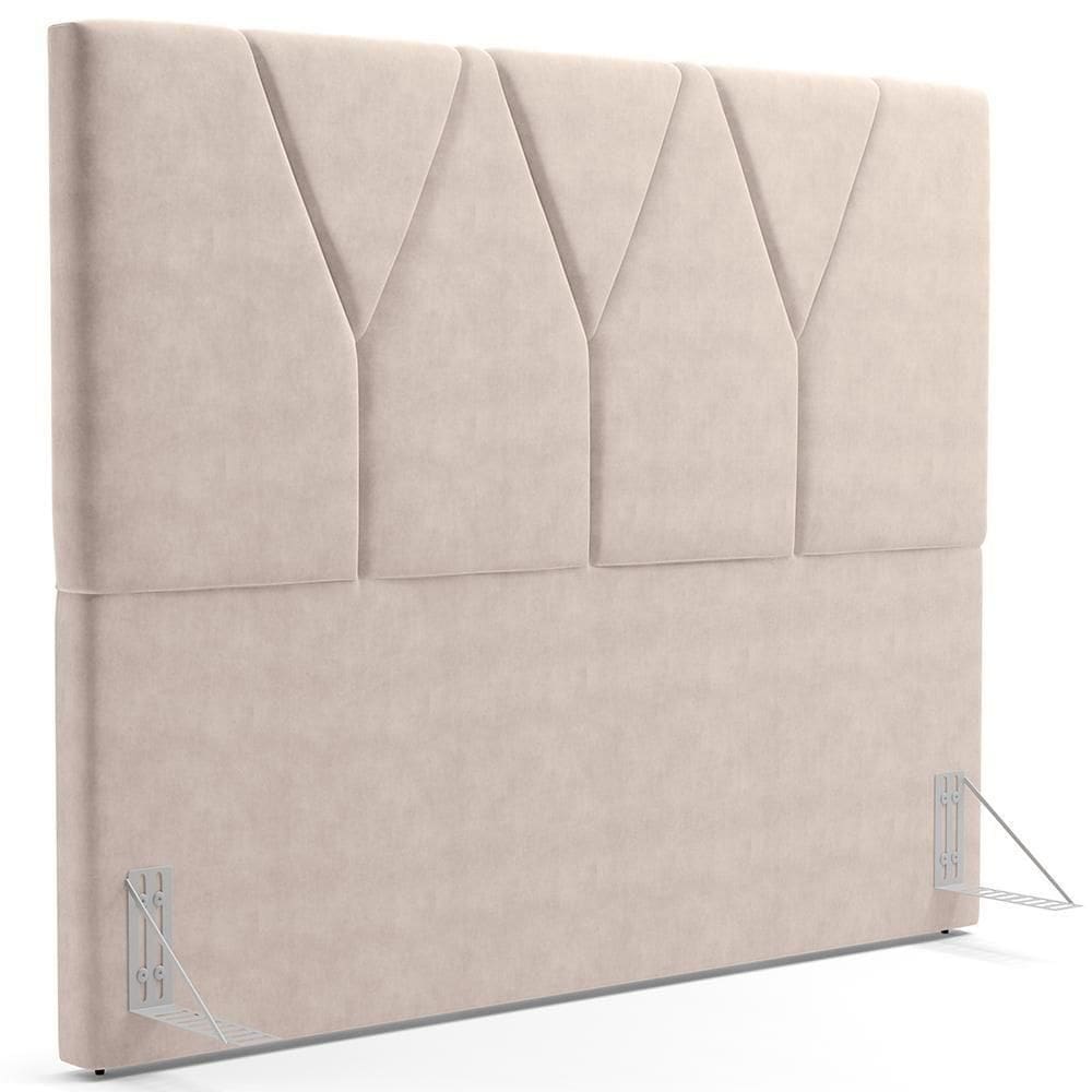 Cabeceira Cama Casal 140cm Aura Suede W01 Bege - Mpozenato