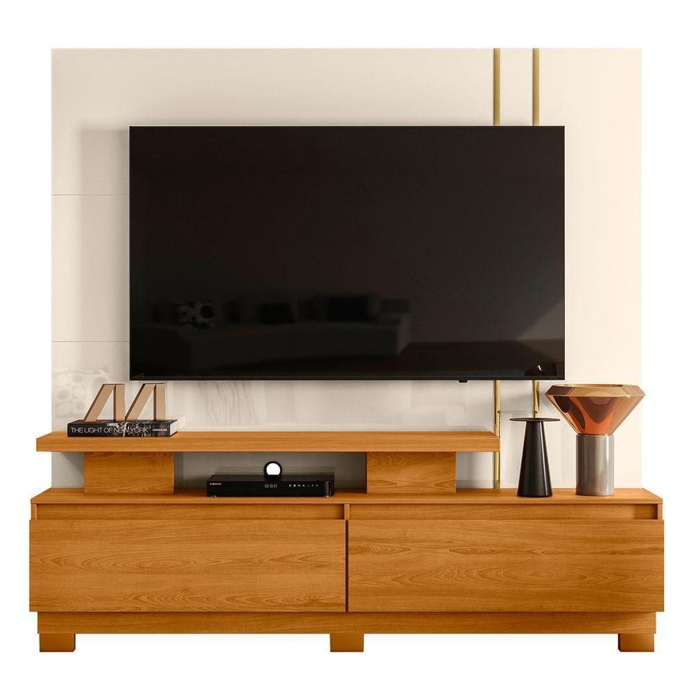 Estante Painel Para 75 Pol 183cm Luara Z10 Off Cinamomo Mpozenato