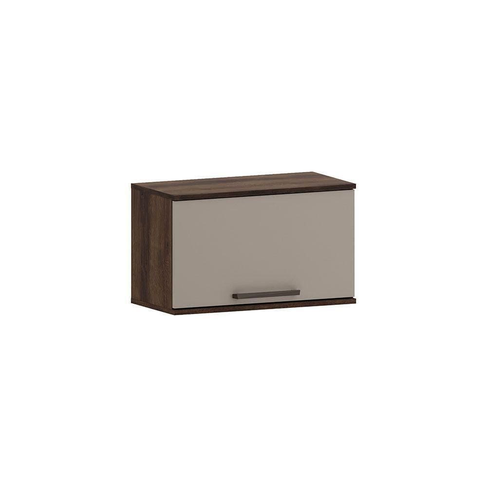 Armário Aéreo 60cm 1 Porta Basculante Luna Luciane Móveis Nogueira Dourado-cinammon