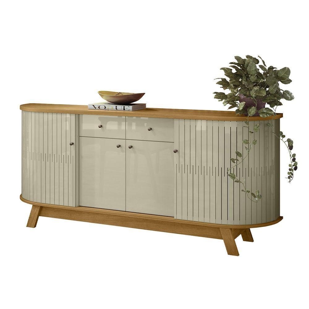 Balcão Buffet Sala De Jantar 183cm Mônica Z10 Cumaru Opala Mpozenato