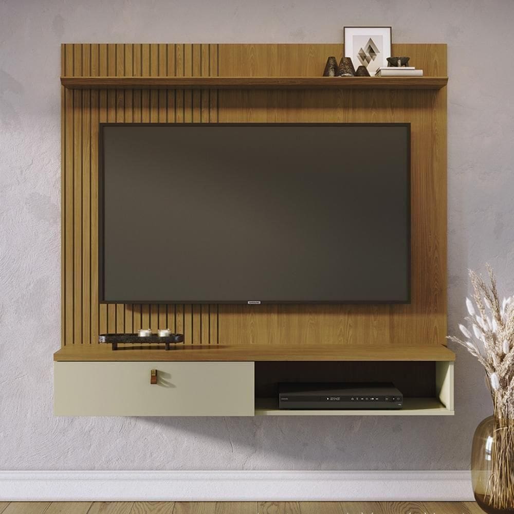 Painel Bancada Suspensa 1 Porta Tvs Até 55 Polegadas íris - Cumaru Opala