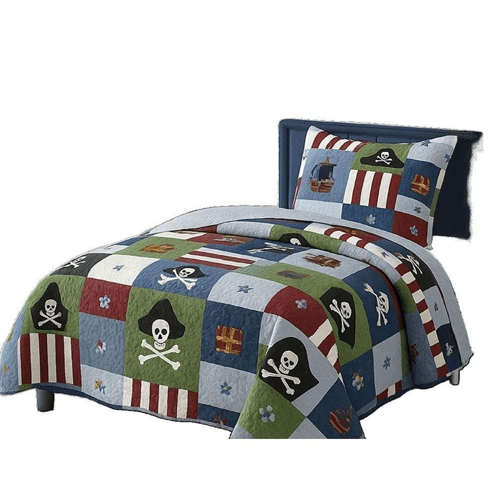 Kit Cobre Leito Colcha Bouti Solteiro Infantil 2 Peças - - 100% Poliéster