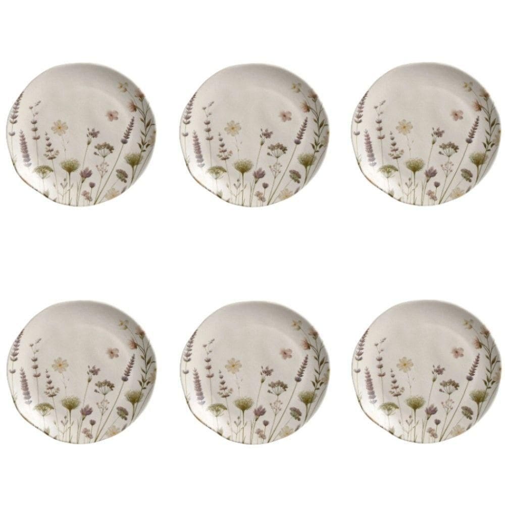 Conjunto De Pratos De Sobremesa 06 Peças Orgânico Lavanda Porto