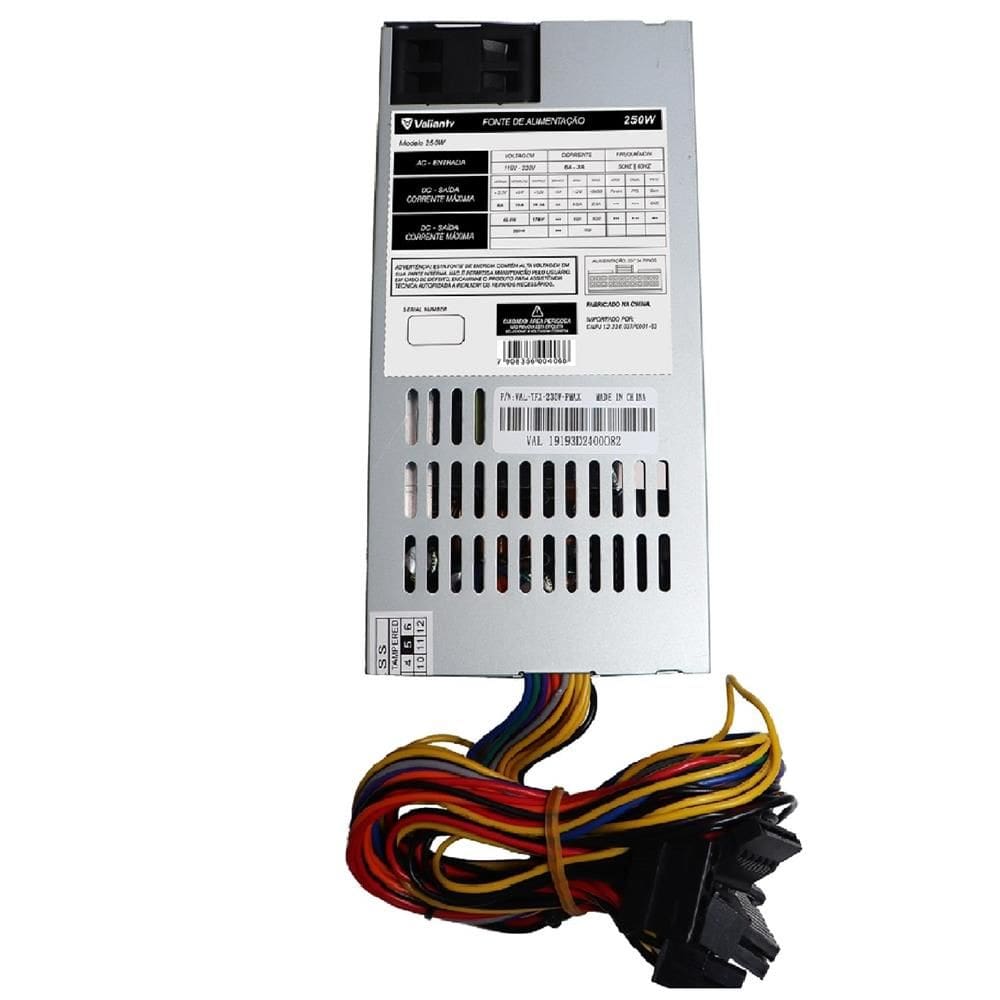 Fonte Valianty TFX PMAX, 250W, Bivolt, Desktop, ATX, Cinza