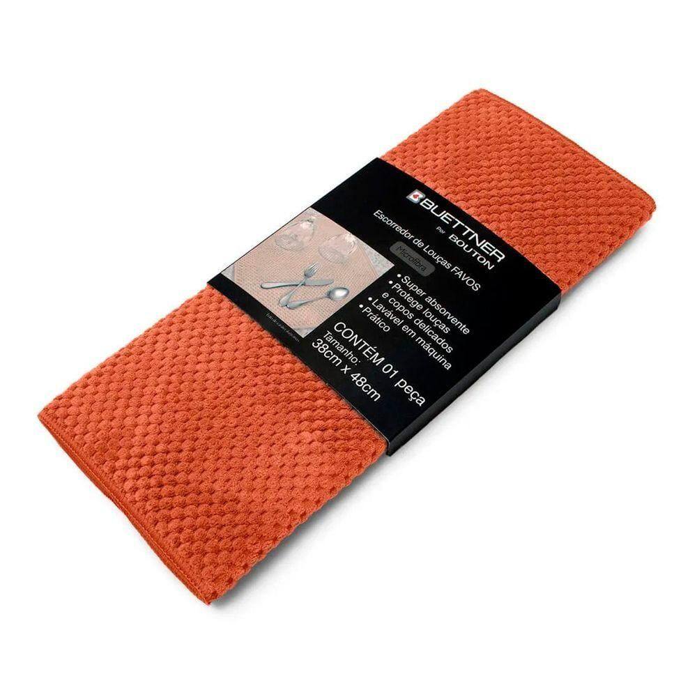 Escorredor De Louça Buettner Microfibra 80% Poliéster-20% Poliamida Cooking Favos 38cm X 48cm Telha