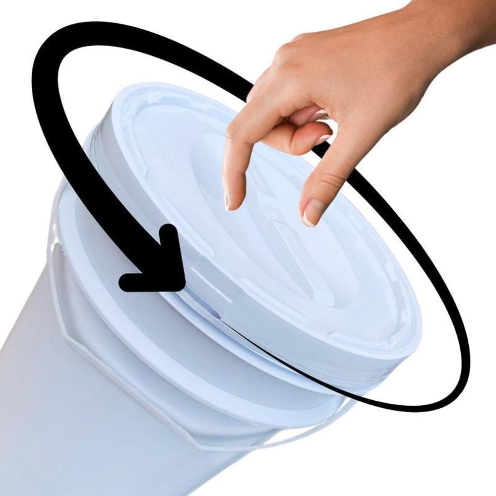 Balde Para Viagem 20L Tampa De Rosquear - Kit 12 Pçs