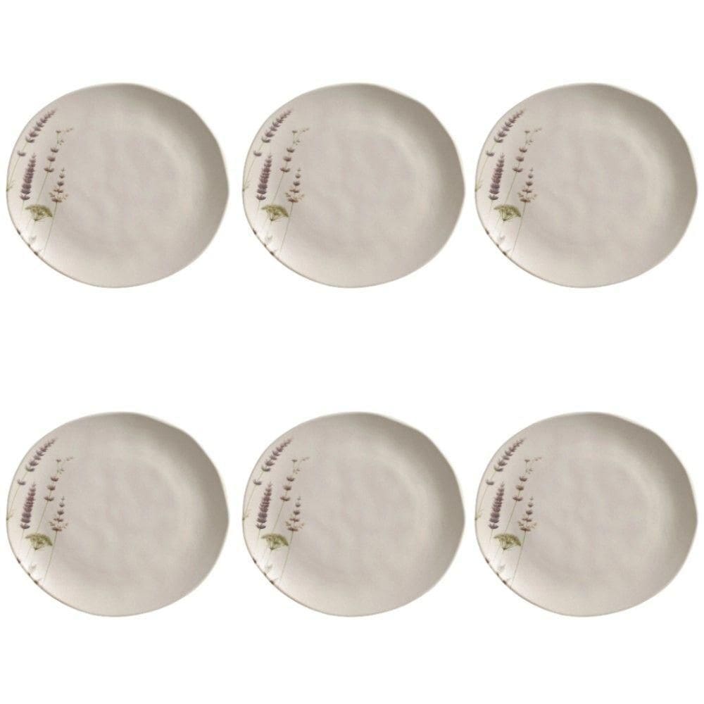 Conjunto De Pratos Rasos 06 Peças Orgânico Lavanda Porto