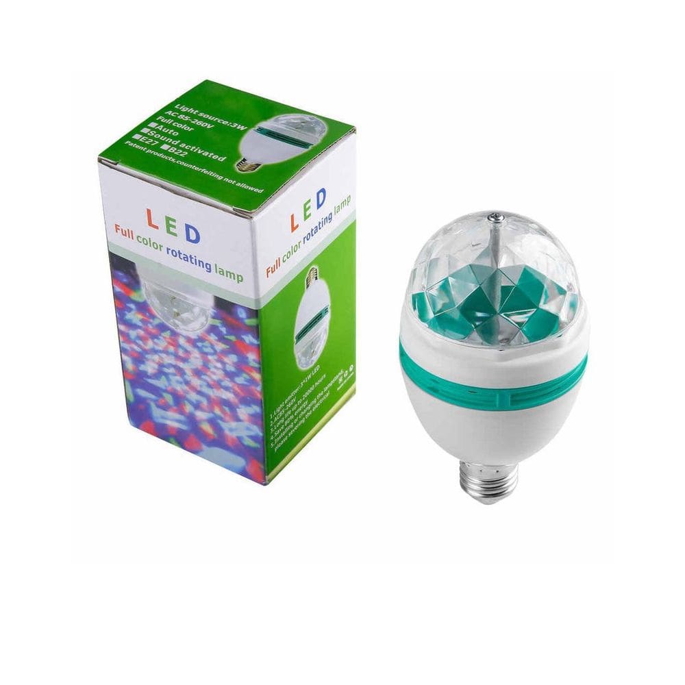 Lâmpada Globo De Luz Colorida Com Led Rgb Giratória