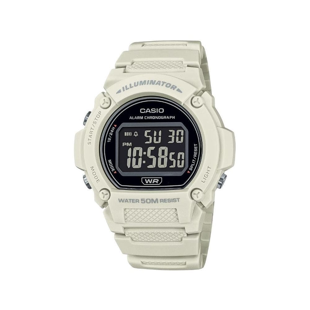Relógio Casio Feminino Digit Resina Branco W-219Hc-8Bvdf-Sc