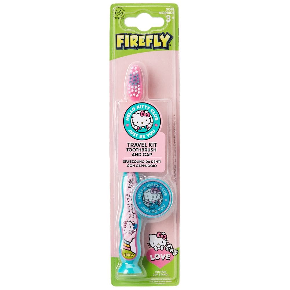 Kit de viagem para escova de dentes FIREFLY Hello Kitty Suction com tampa