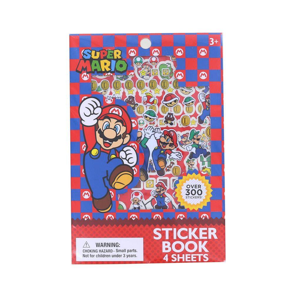 Livro de adesivos United Pacific Designs Mario com adesivos fofos