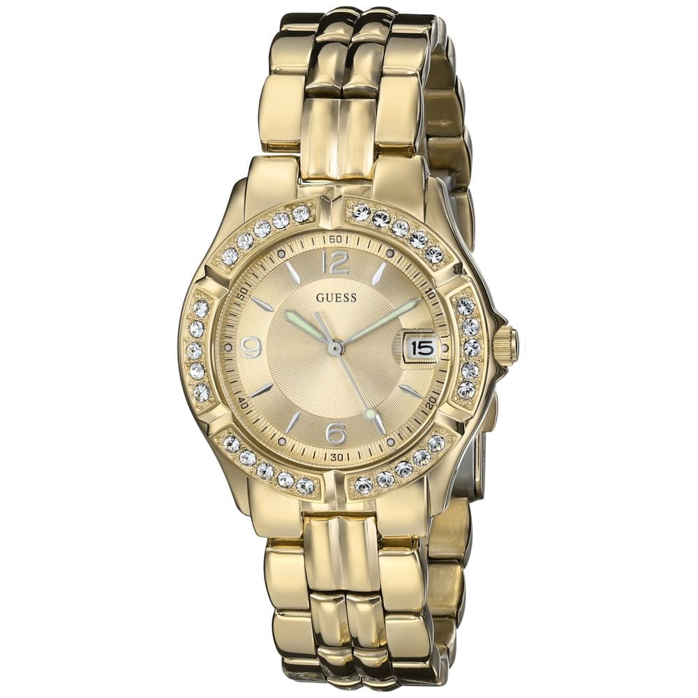 Relógio GUESS com pulseira dourada com data para mulheres U85110L1