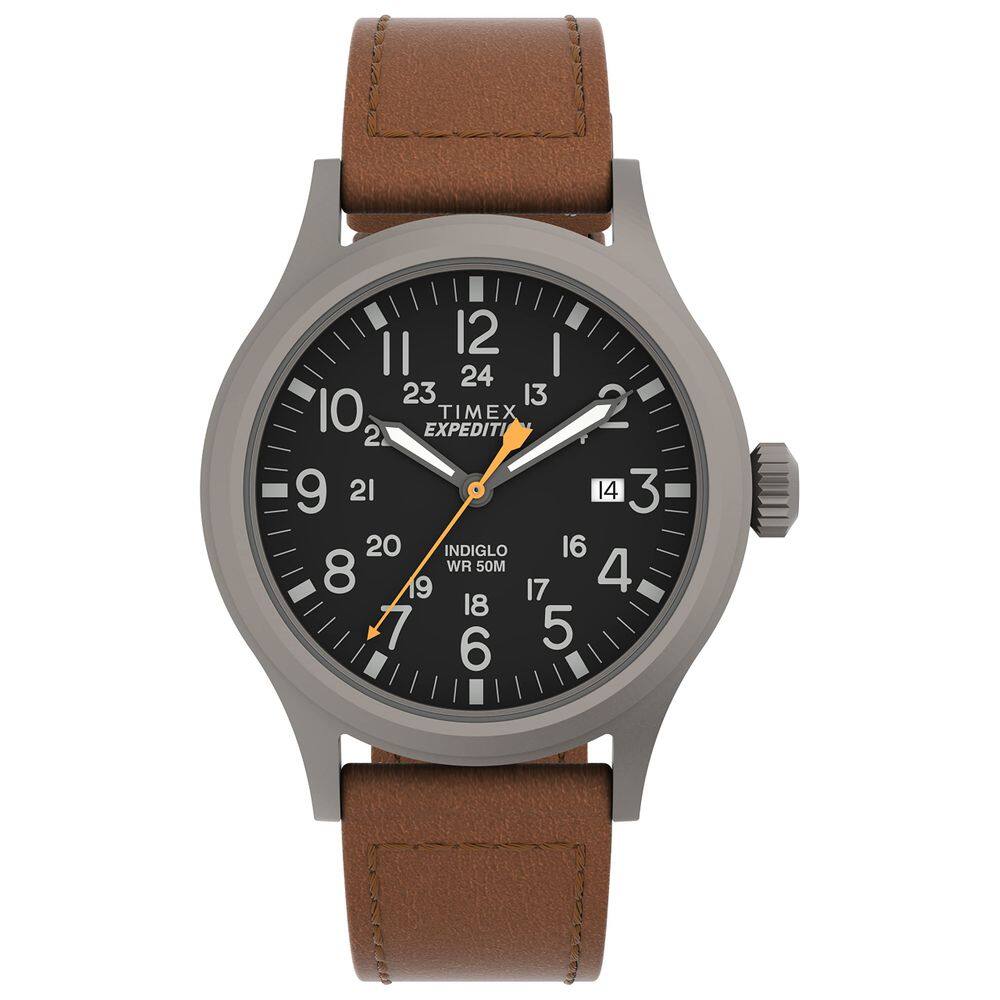Relógio Timex Expedition Scout para homens, estojo de 40 mm, cinza, preto