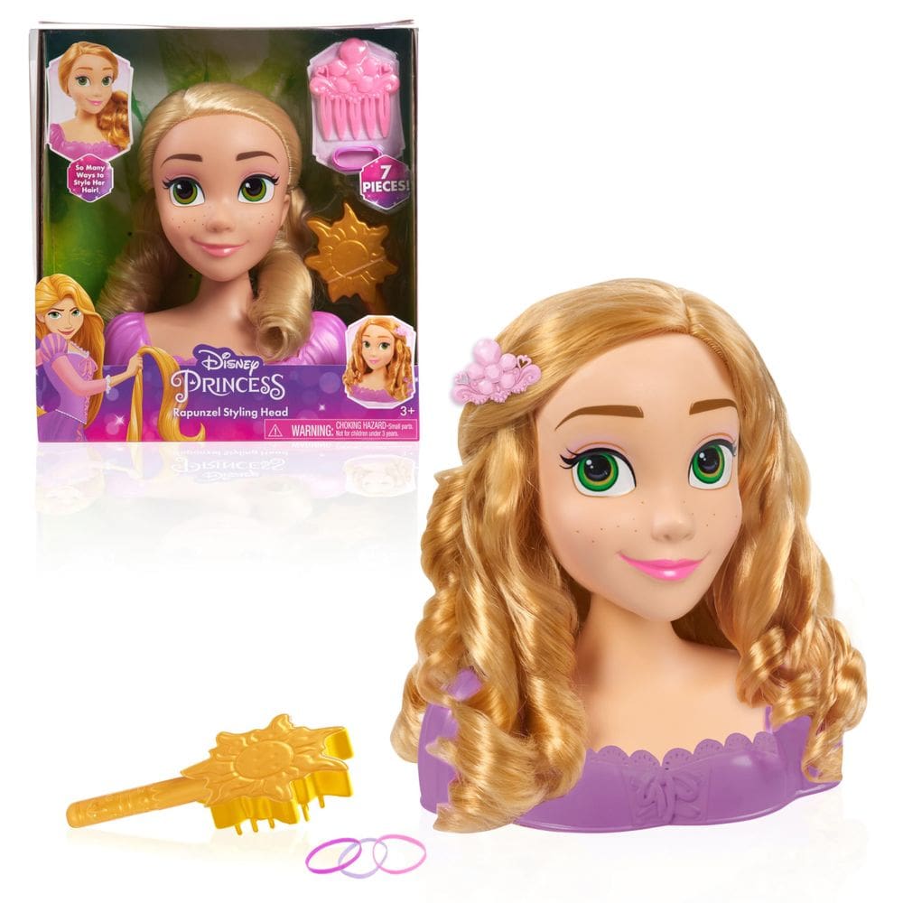 Styling Head Just Play Disney Princess Rapunzel para crianças a partir de 3 anos