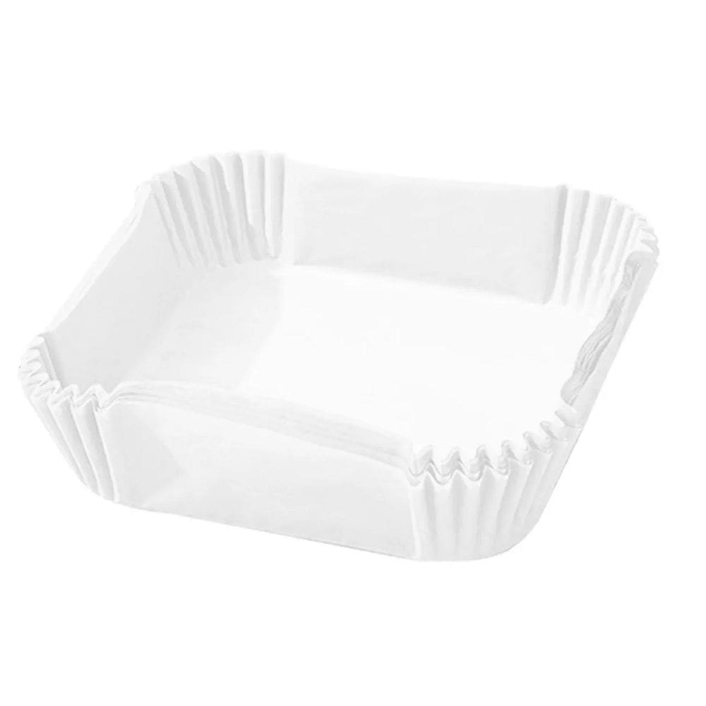 Forma Quadrada Com 50 Folhas Decartáveis Para Air Fryer 16cm