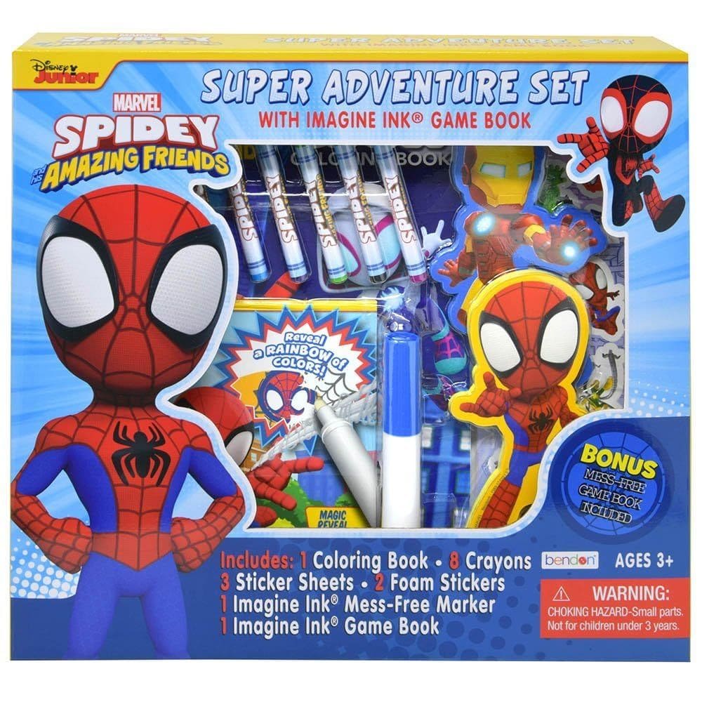 Conjunto de atividades Spidey & Friends com livro de colorir e adesivos