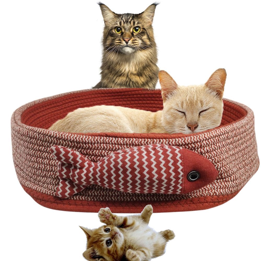 Cama Gato Arranhador Ninho Cestinho Rasqueavel Pelino Pet Animais Estimaçao Peixinho