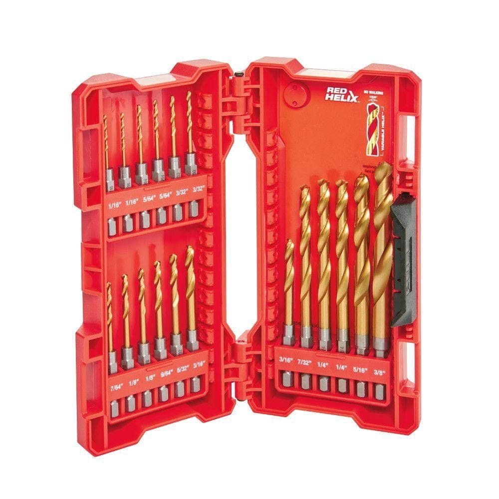 Conjunto de brocas Milwaukee 48-89-4680 Shockwave Titanium 18 unidades