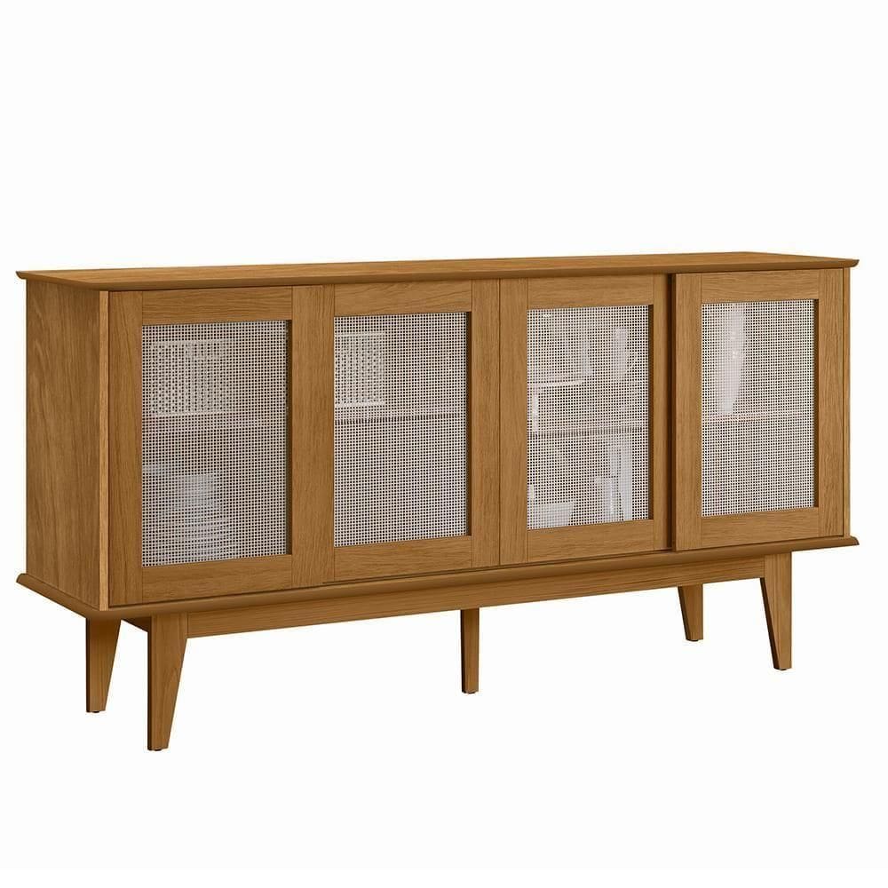 Balcao Buffet Detroit 4 Portas Correr 164 Cm Nature
