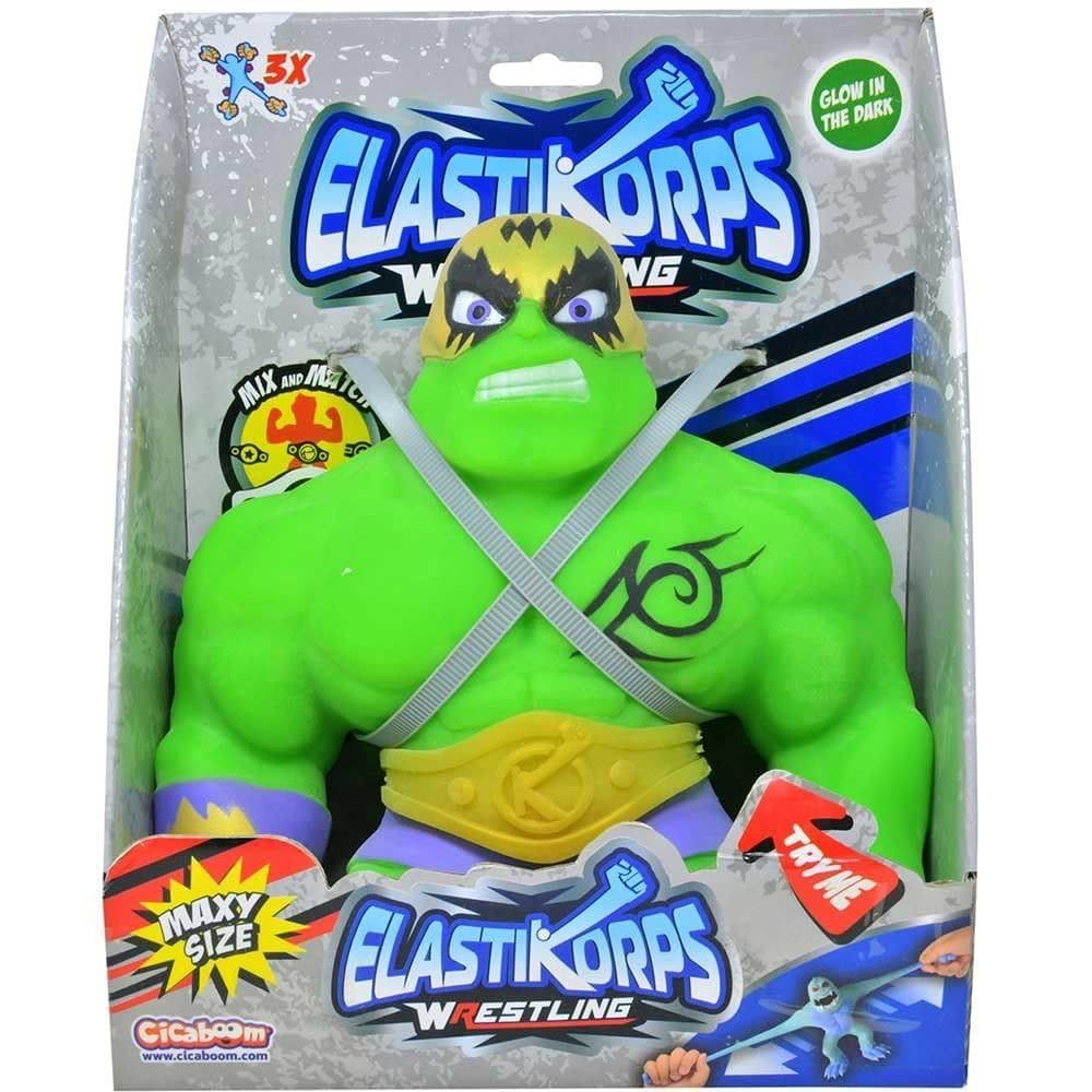 Boneco de ação Elastikorps Maxy Gamma Glow-in-the-Dark 30cm