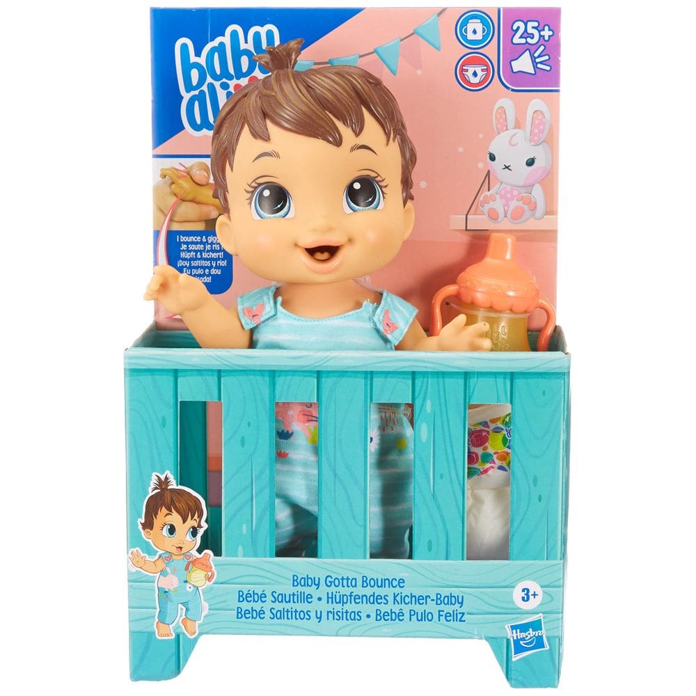 Roupa Doll Baby Alive Baby Gotta Bounce Bunny com mais de 25 efeitos sonoros