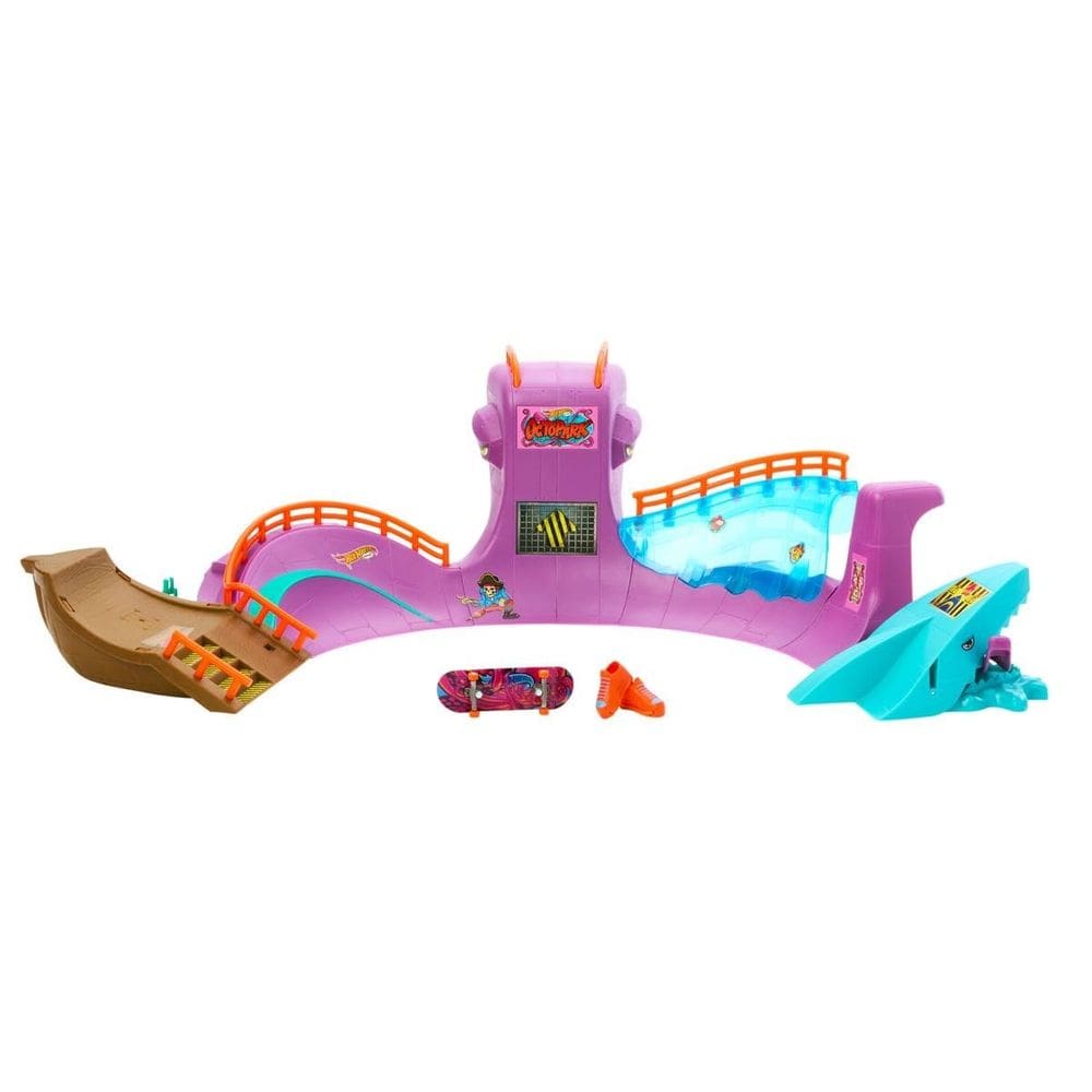 Conjunto de brinquedos para skatepark Hot Wheels Skate Octopus com Tony Hawk