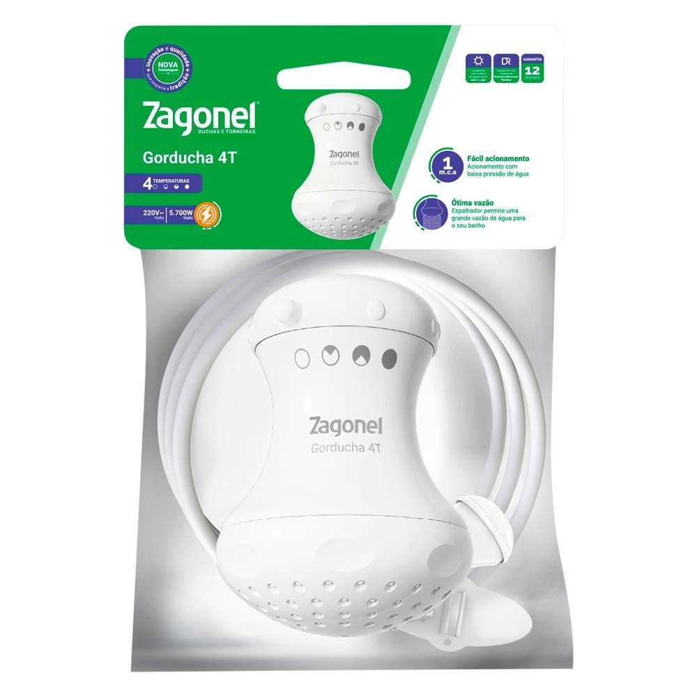 Ducha Gorducha 4 Temperaturas Zagonel 127V
