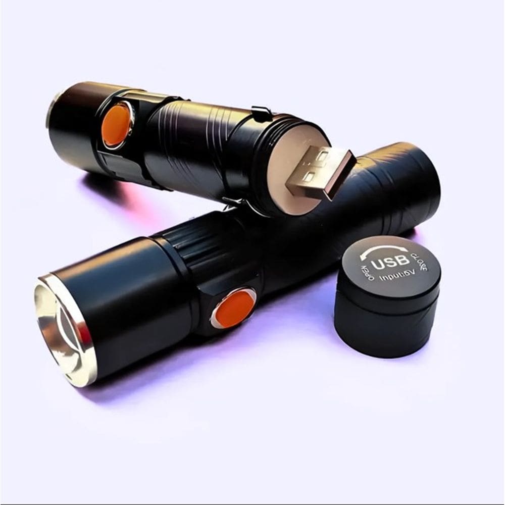 Lanterna Recarregável USB Luz Negra UV