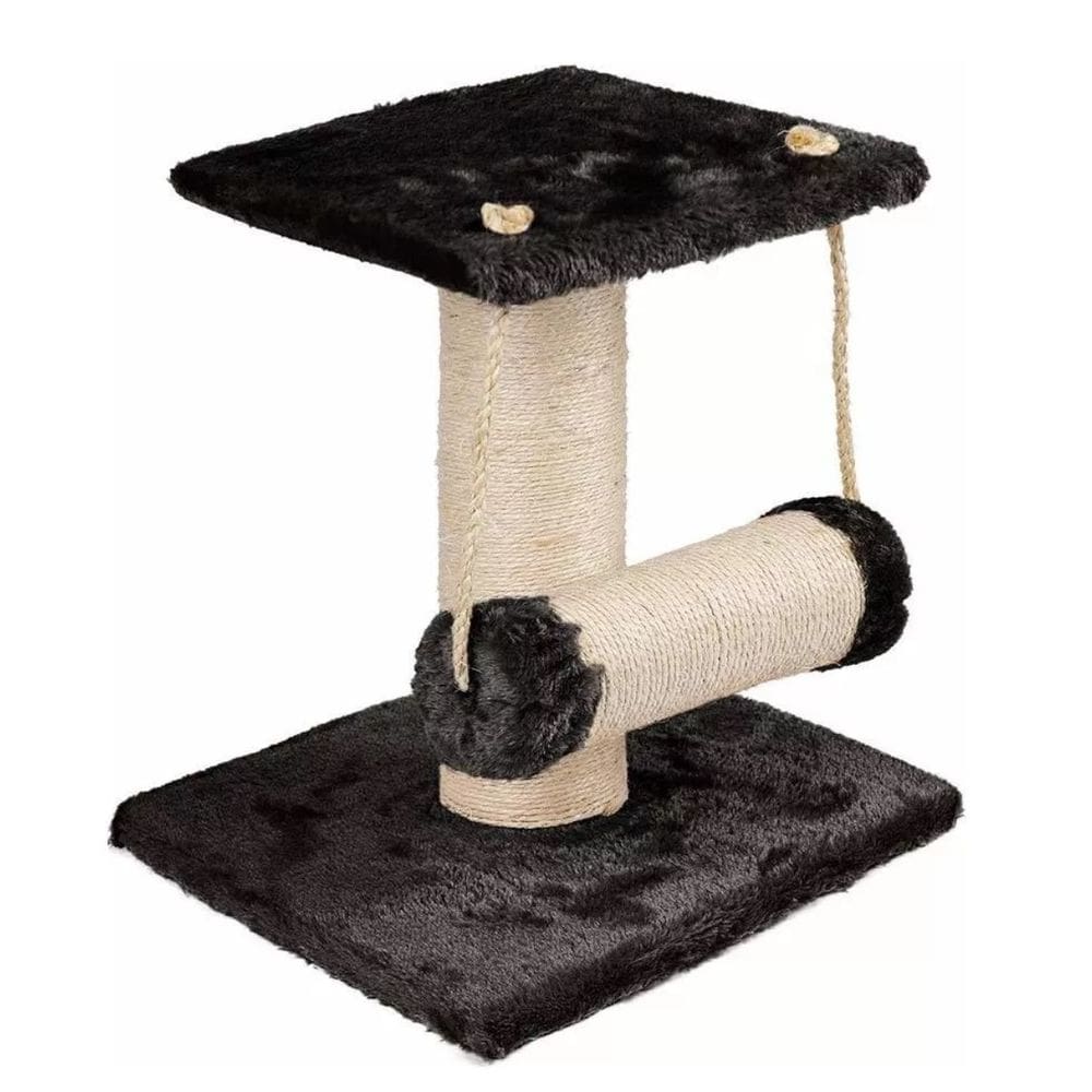 Arranhador Para Gatos Brinquedo Balanço Exclusivo Preto