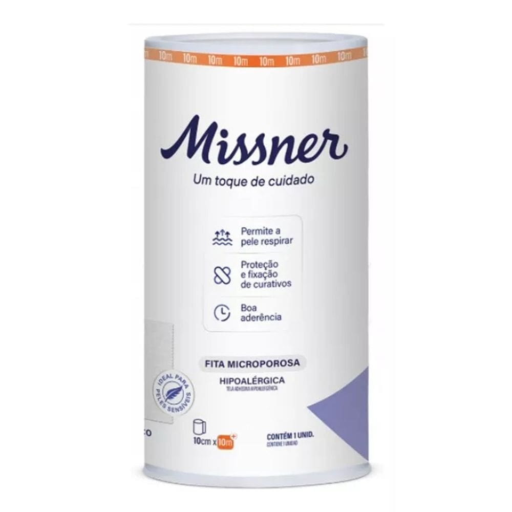 Fita Microporosa Cirurgica Curativo 10cmx10m Branca Missner
