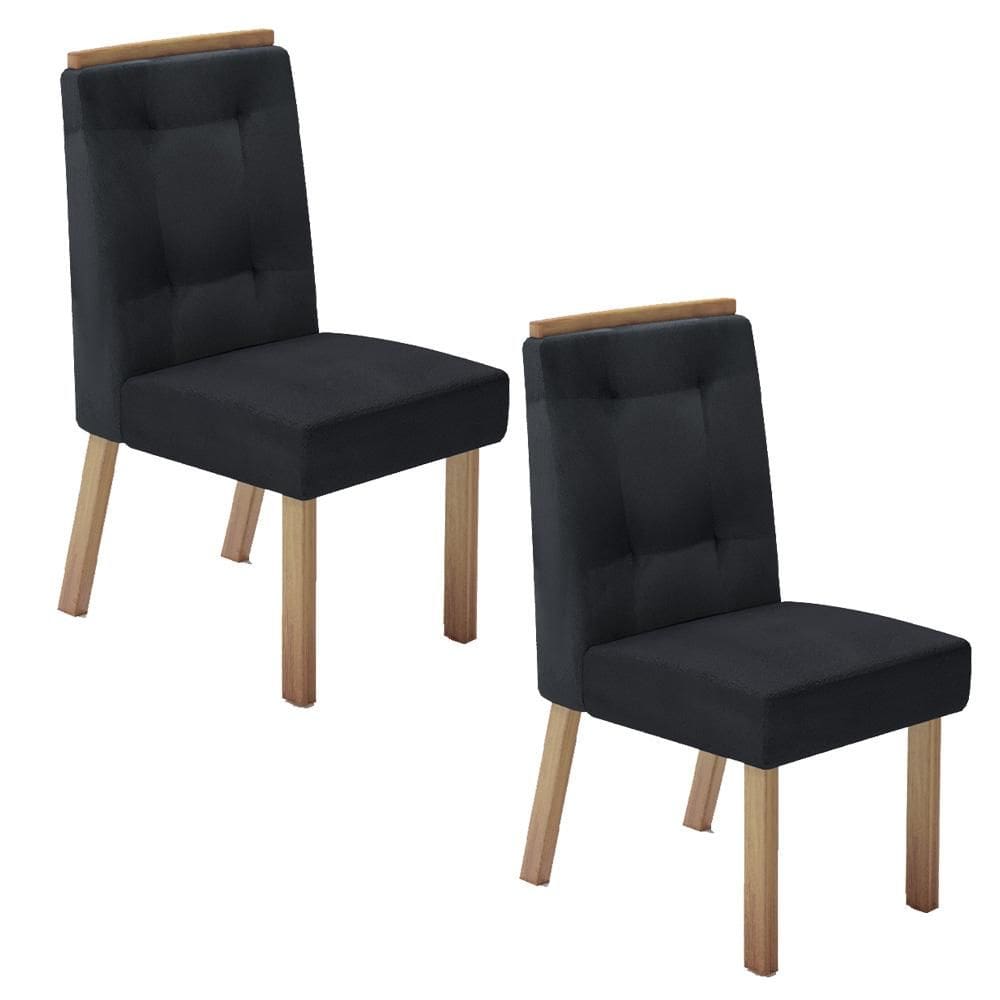 Conjunto 2 Cadeiras Estofadas Para Mesa de Jantar Firenze Bom Pastor