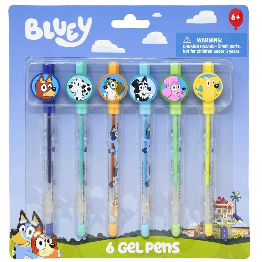 Conjunto de canetas de gel Innovative Designs Bluey Color, pacote com 6