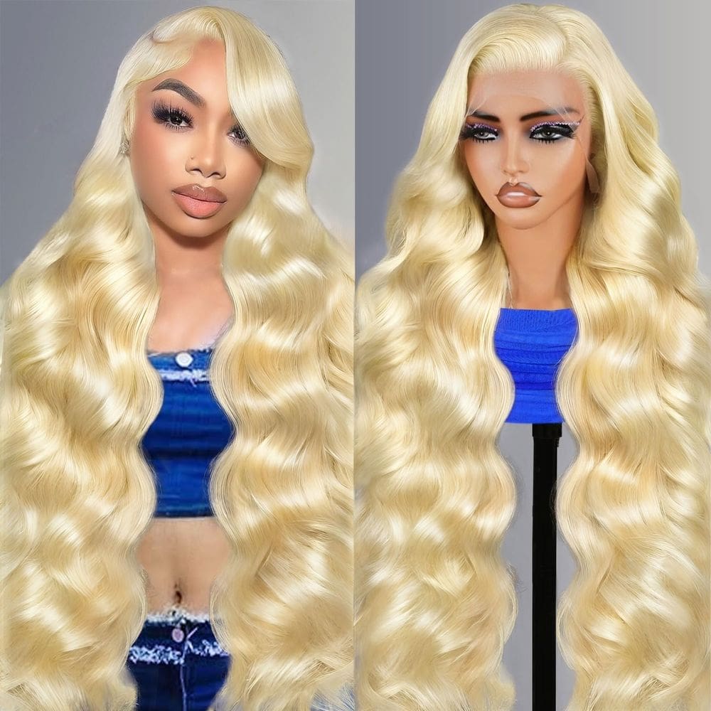 Peruca Shciyair Blonde 34”, cabelo humano, 163, 13x6, renda frontal