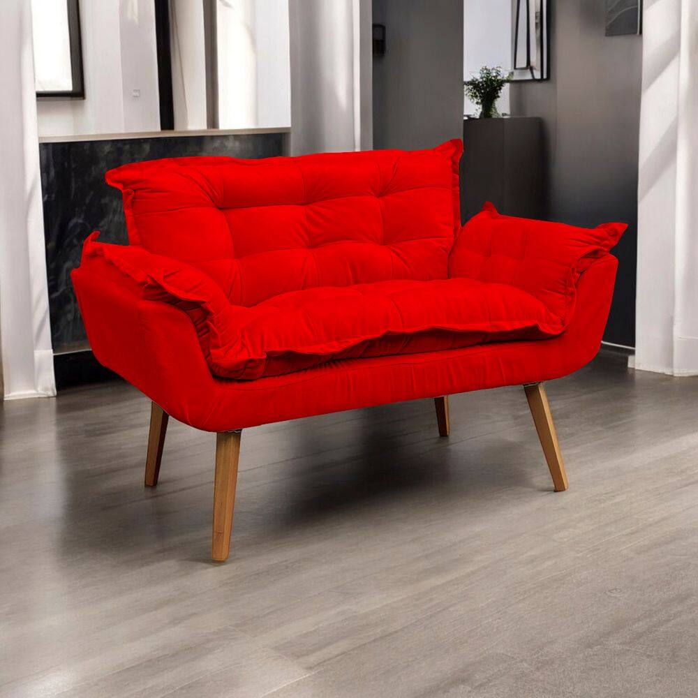 Namoradeira Decorativa Para Sala Recepção Consultório Escritório Manicure Alice Suede