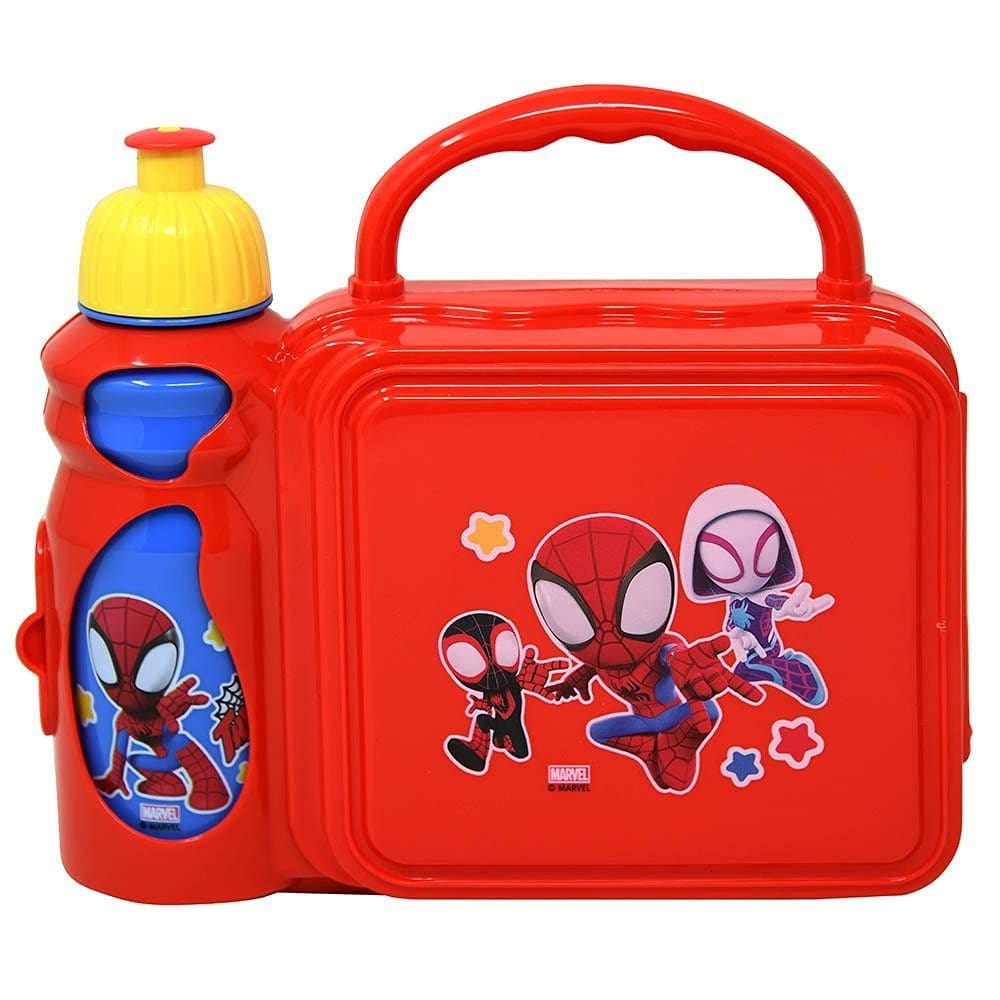 Lancheira Zak Designs Spiderman com garrafa de água 250mL